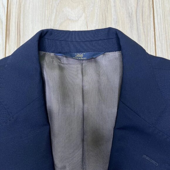 346 Brooks Brothers Mens Blue Explorer Fitzgerald Fit Sport Coat Blazer Size 42R - Picture 3 of 13